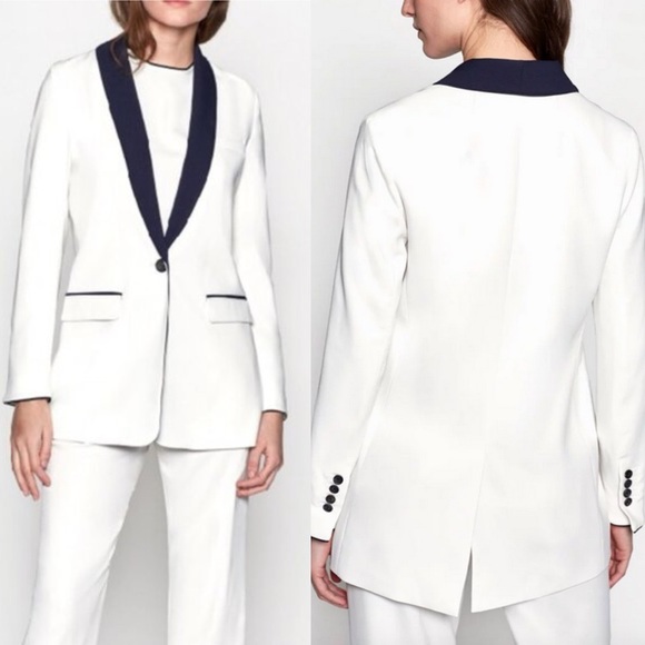 Equipment Jackets & Blazers - Equipment Quincy Blazer in Nature White Eclipse  Sz.4 NWT